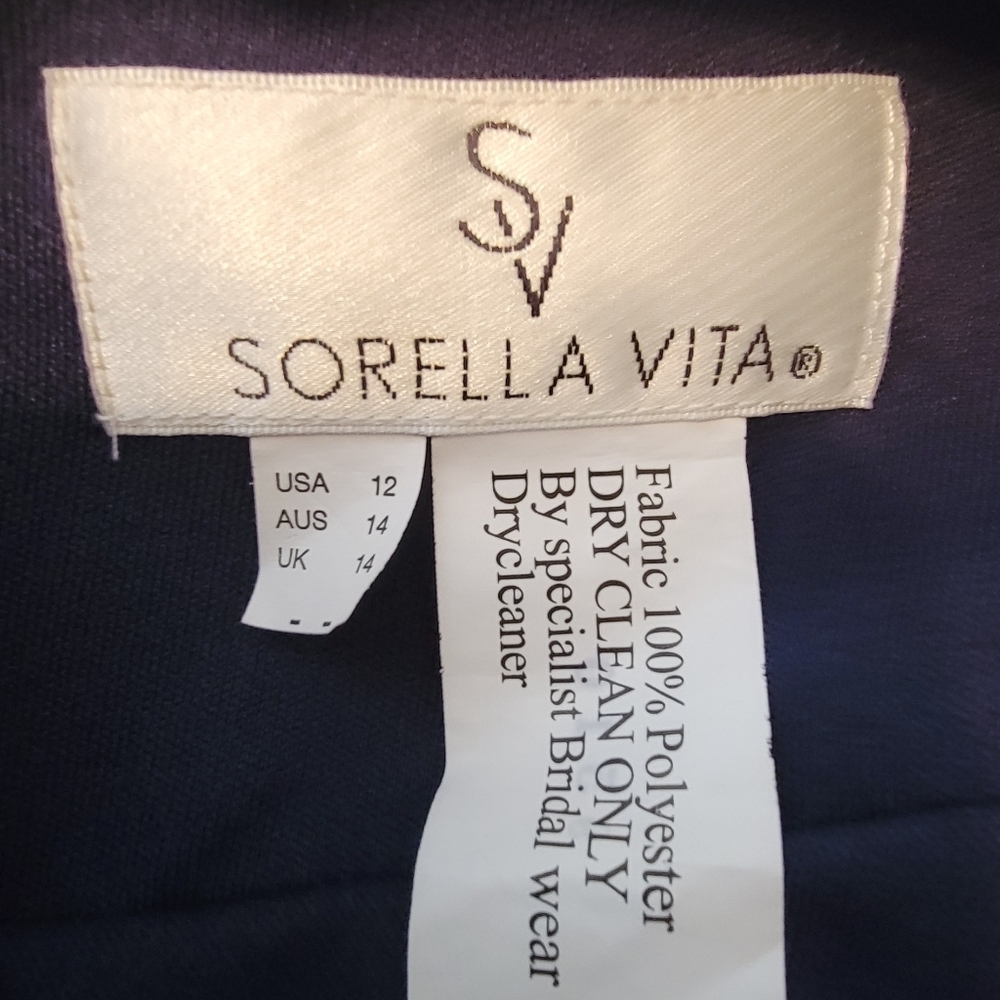 Sorella Vita NAVY Layered Chiffon Maxi Dress - Picture 3 of 14